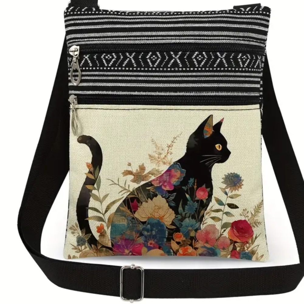 CAT Crossbody Bohemian Style Colorful Bag.